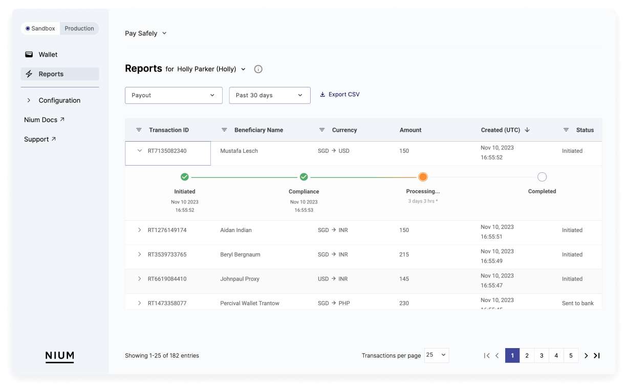 Monitor Transactions for Real-Time Transparency